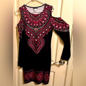 VENUS long sleeve peep shoulder dress